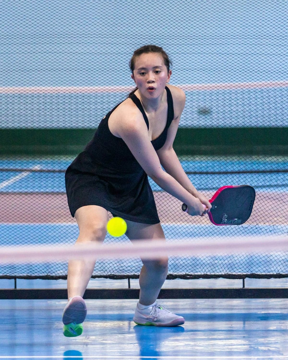 Pickleball player ready for the next return
